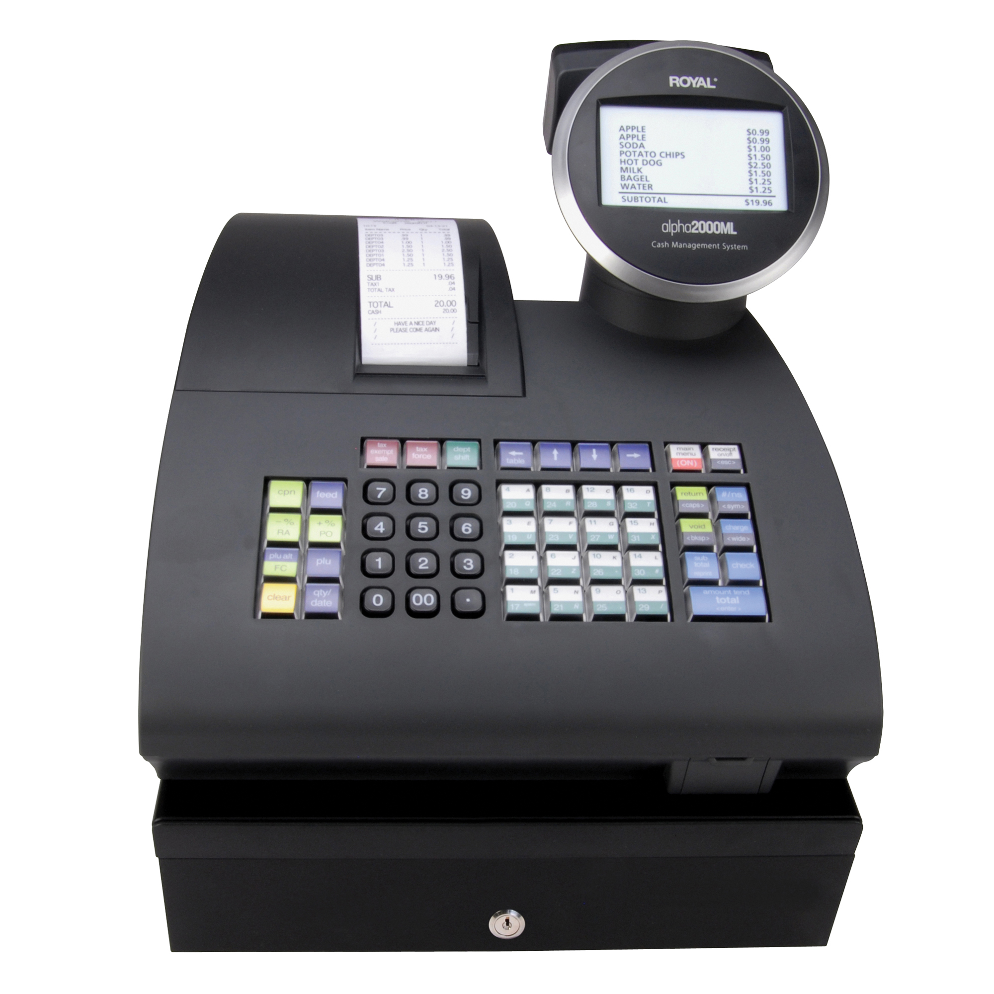 Royal, 2000ML Electronic Cash Register, Color Finish Black, Model# 89396T